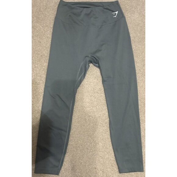 Gymshark Women's High-Waisted Leggings Dusty Olive Size XL 22-1/2" Inseam - Picture 1 of 4